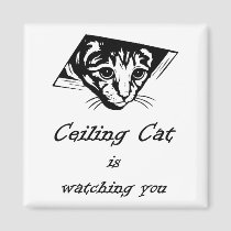 Ceiling Cat is Watching You magnets