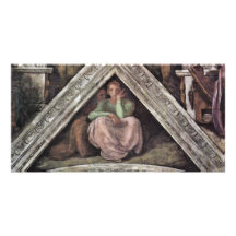 Ceiling Fresco For The Story Of Creation In The Photo Card Template
