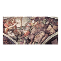 Ceiling Fresco For The Story Of Creation In The Si Customized Photo Card