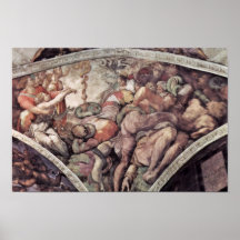 Ceiling Fresco For The Story Of Creation In The Si Poster