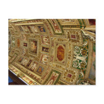 Ceiling in the Vatican Museum in Rome Italy Postca Post Card