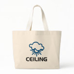 Ceiling - Weather Sun & Clouds Tote Bags