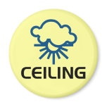 Ceiling - Weather Sun & Clouds Refrigerator Magnet