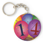 Celebrate 14th Birthday Keychains