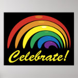 Celebrate Abstract Rainbow Gay Pride Posters