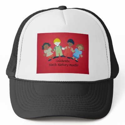 Celebrate Black History Month Trucker Hat by Snowpeaceful