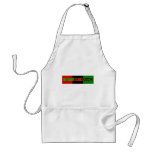 Celebrate Black History--Red, Black & Green Banner Aprons
