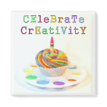 Celebrate Creativity Cupcake Photography Magnets
