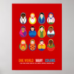 Celebrate Culture & Diversity One World Many Colou Posters