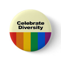Celebrate Diversity 2 Bumper Sticker Pin