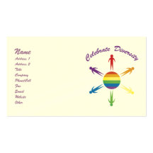 Celebrate Diversity Circle Biz Cards Business Cards