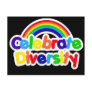 Celebrate Diversity Gay Pride Rainbow Postcard