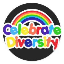 Celebrate Diversity Gay Pride Rainbow Sticker