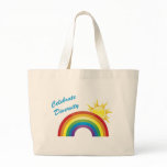 Celebrate Diversity Rainbow and Sun Totes Tote Bag