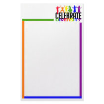 Celebrate Diversity stationary, customizable Stationery Design