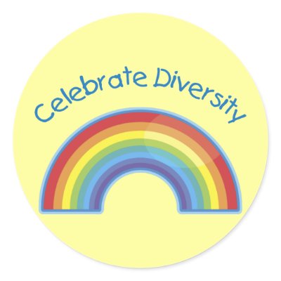 Celebrate Diversity Stickers by naturetees