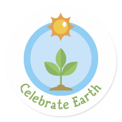 celebrate Earth Round Stickers by naturetees