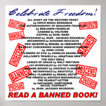 Celebrate Freedom!  Read a BANNED Book! (stamp) Print