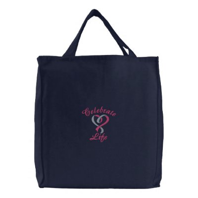 Celebrate Life Canvas Bag by Embroidery4U