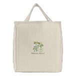 Celebrate Nature Embroidered Dragonfly Tote Bag