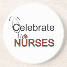 Celebrate Nurses T-shirts and Gifts Coasters