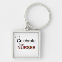 Celebrate Nurses T-shirts and Gifts Key Chains