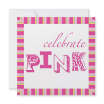 Celebrate Pink Breast Cancer Event Invitation