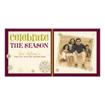 Celebrate the Season Snowflake Holiday :: 05 Customized Photo Card