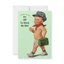 Celebrate w/ Fun Retro Retirement Party Invitation
