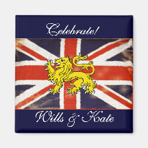 Celebrate Wills and Kate Heraldry Keepsake Magnet