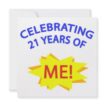Celebrating 21 Years Of Me! Personalized Invites