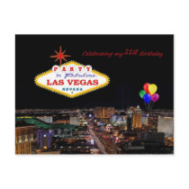 Celebrating 21st Birthday Party Las Vegas Postcard