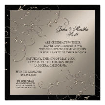 Celebrating 25 years, 25th Anniversary Invitation
