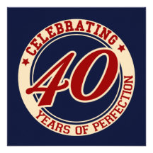 Celebrating 40 years of perfection custom invite