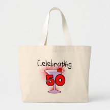Celebrating 50 Tshirts and Gifts Canvas Bags