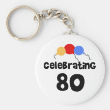 Celebrating 80 keychain