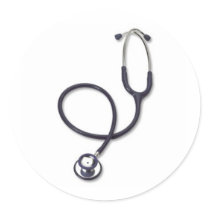 Celebrating nursing and medicine round sticker
