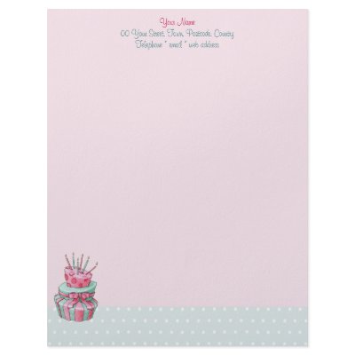 Celebration Cake Letterhead by floatinglemons
