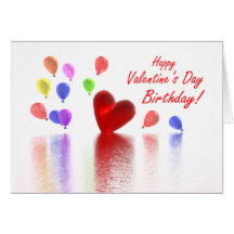 Célébration d'anniversaire de Valentine Carte De Vœux