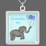 Celebration Elephant. (Blue). necklaces