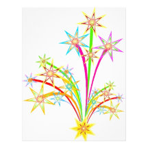 Celebration fireworks personalized letterhead