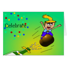 celebration for girl greeting card