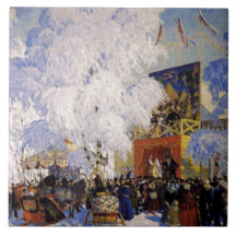 Celebration in Town Ceramic Tile