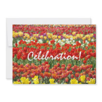 Celebration! Invitaions End of Year Party Tulips Personalized Invite