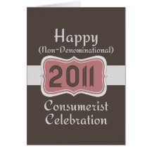 Célébration non confessionnelle heureuse de Consum Cartes De Vœux