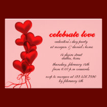 Célébrez l'invitation de la partie du valentine d' invitations