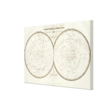Celestes de Planispheres - célestes Impression Sur Toile