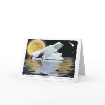 CELESTIAL CHILD HARP SEAL Cards by WILDERNESS_SHOP