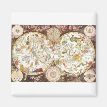 Celestial map from the 17th century magnets