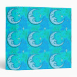 Celestial Moons Blue Notebook binders